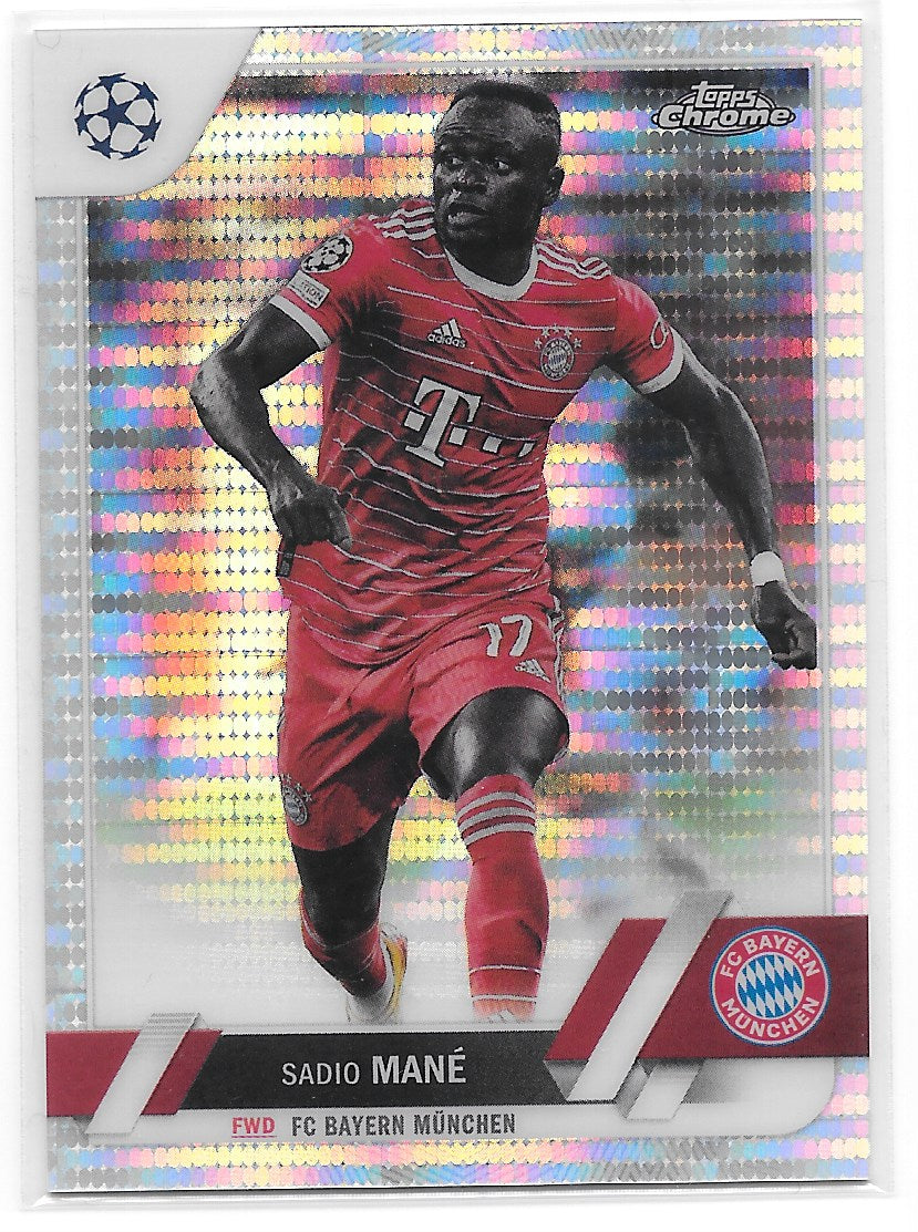 Sadio Mane (FC Bayern Munchen) Pulsar Refractor Topps Chrome UEFA Club Competitions 22-23