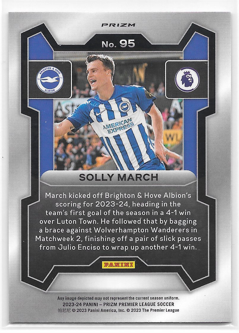 Solly March (Brighton & Hove Albion) Pink Mosaic Panini Prizm Premier League 23-24