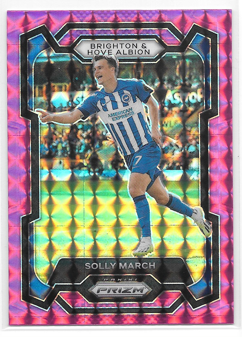 Solly March (Brighton & Hove Albion) Pink Mosaic Panini Prizm Premier League 23-24