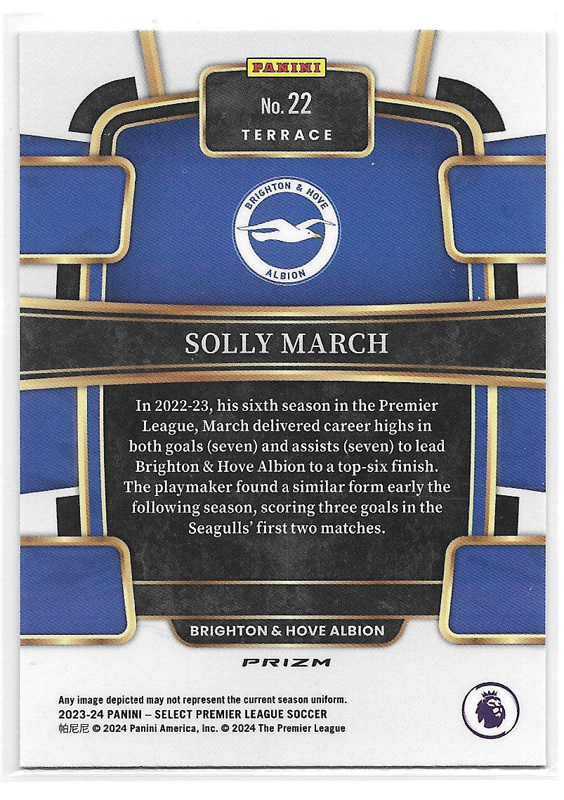 Solly March (Brighton & Hove Albion) Terrace Red Panini Select Premier League 23-24