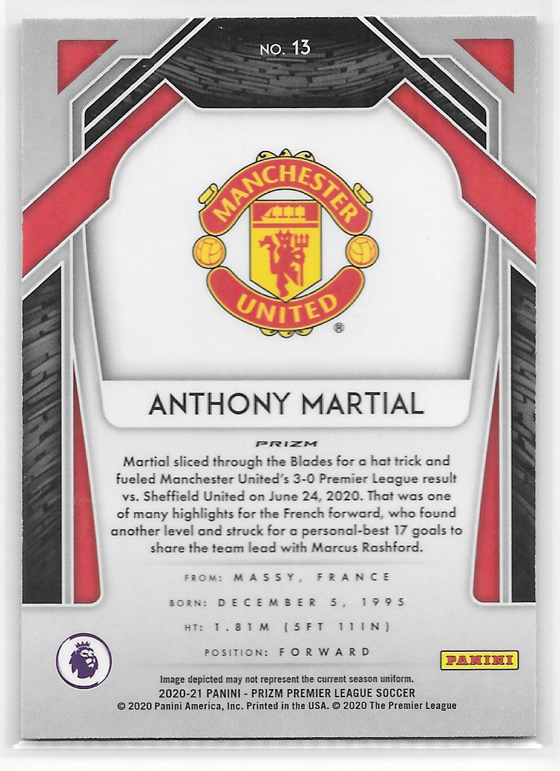 Anthony Martial (Manchester United) Pink Ice Panini Prizm Premier League 20-21