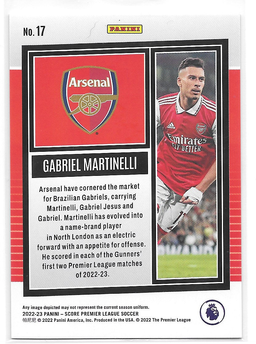 Gabriel Martinelli (Arsenal) Blue Laser /60 Panini Score Premier League 22-23