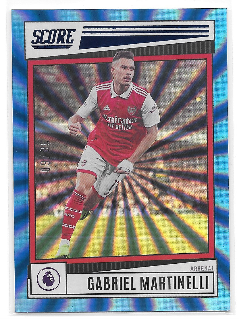 Gabriel Martinelli (Arsenal) Blue Laser /60 Panini Score Premier League 22-23