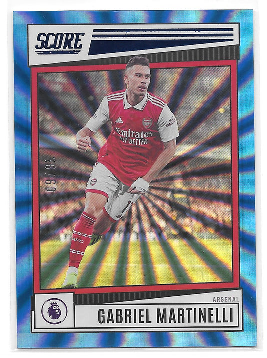 Gabriel Martinelli (Arsenal) Blue Laser /60 Panini Score Premier League 22-23