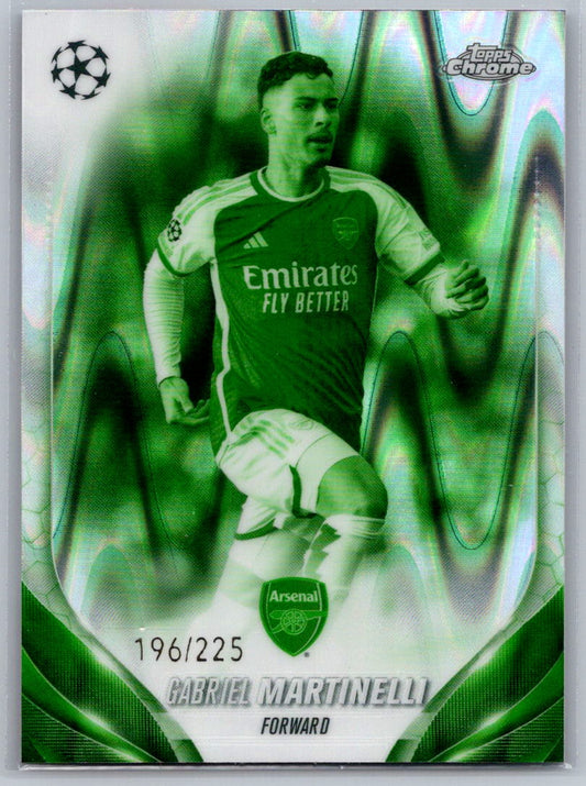 Gabriel Martinelli (Arsenal) Night Vision Ray Wave /225 Topps Chrome UCC 23-24