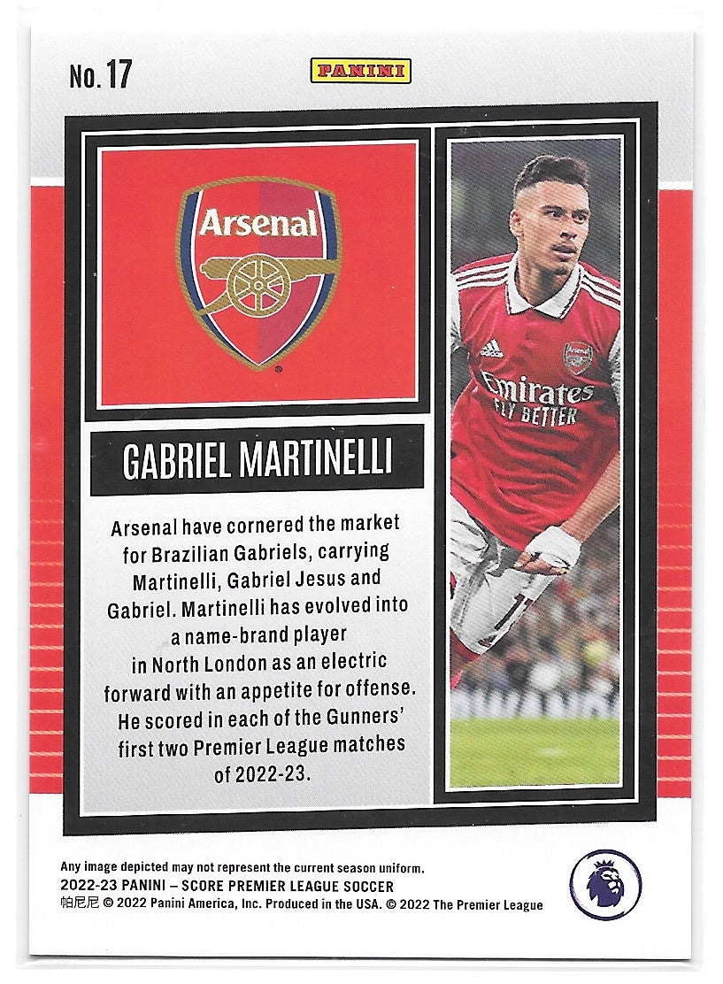 Gabriel Martinelli (Arsenal FC) Orange Laser /35 Panini Score Premier League 22-23