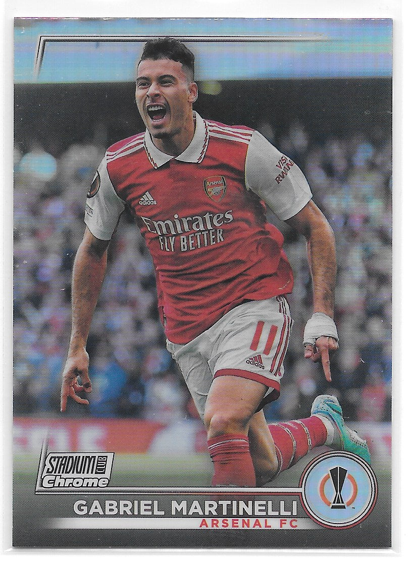 Gabriel Martinelli (Arsenal FC) Refractor Topps Stadium Club Chrome 22-23