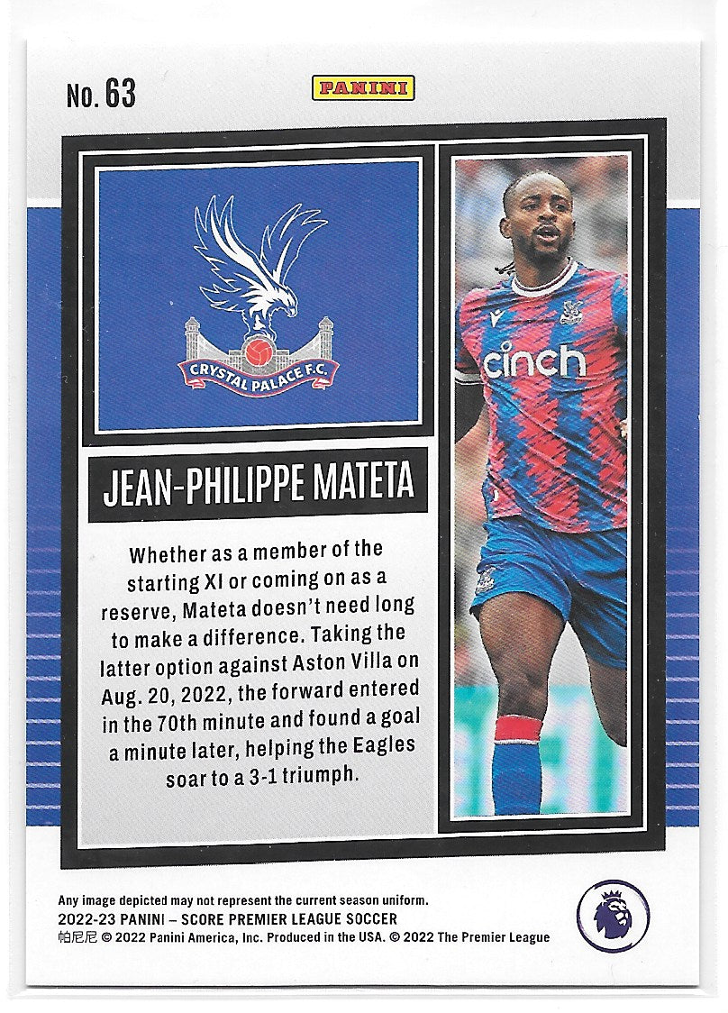 Jean-Philippe Mateta (Crystal Palace) Pink Swirl /45 Panini Score Premier League 22-23