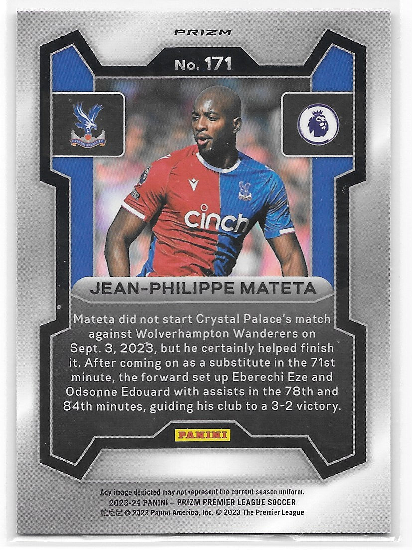 Jean-Philippe Mateta (Crystal Palace) Red White & Blue Choice Panini Prizm Premier League 23-24