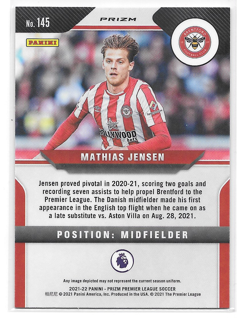 Mathias Jensen (Brentford FC) Pink Prizm RC Panini Prizm Premier League 21-22