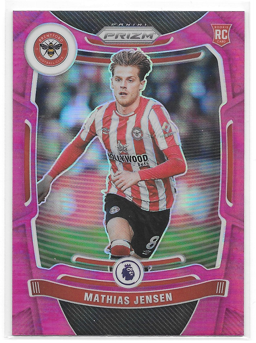 Mathias Jensen (Brentford FC) Pink Prizm RC Panini Prizm Premier League 21-22