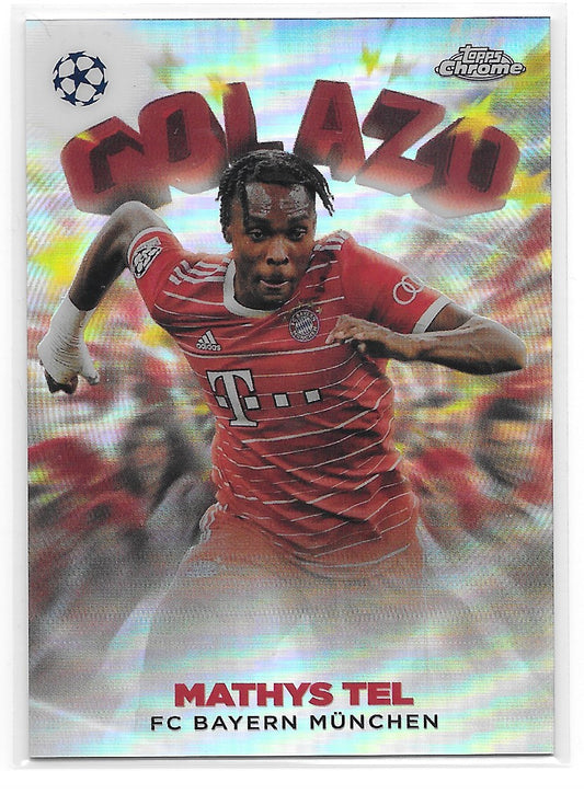 Mathys Tel (FC Bayern Munchen) Golazo Topps Chrome UEFA Club Competitions 22-23