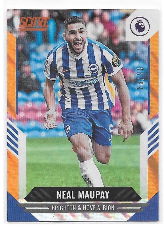 Neal Maupay (Brighton & Hove Albion) Orange Laser /99 Panini Score Premier League 21-22