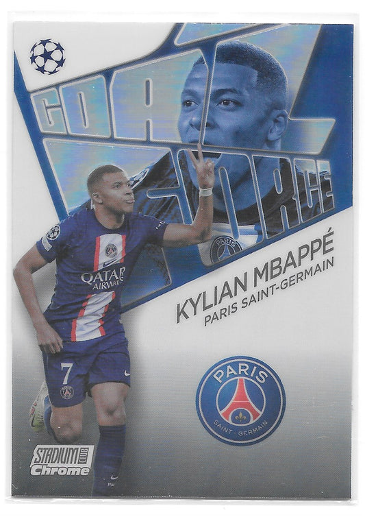 Kylian Mbappe (PSG) Goal Force Topps Stadium Club Chrome 22-23