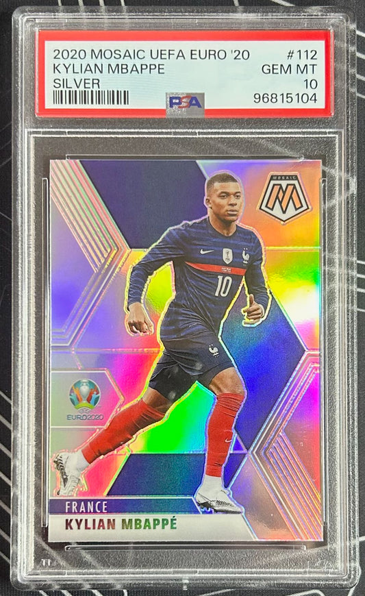 Kylian Mbappe (France) Silver Panini Mosaic UEFA Euro 2020 PSA 10