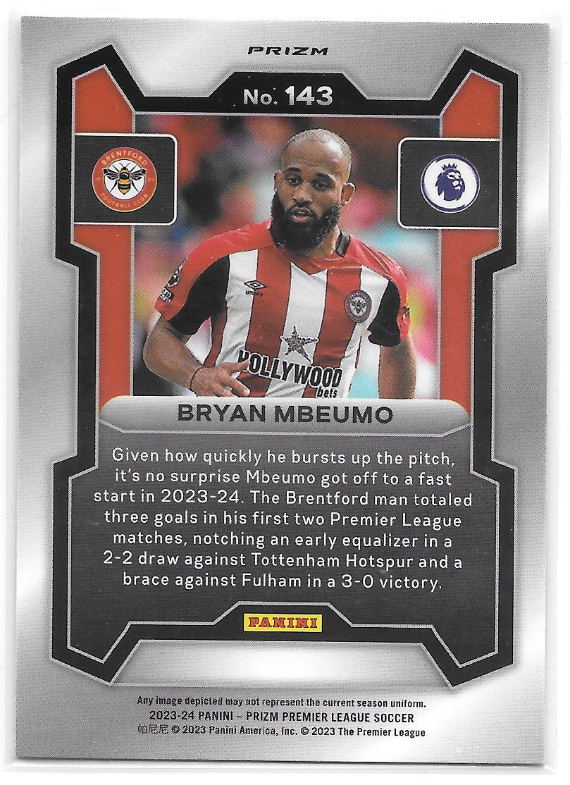 Bryan Mbeumo (Brentford) Silver Panini Prizm Premier League 23-24