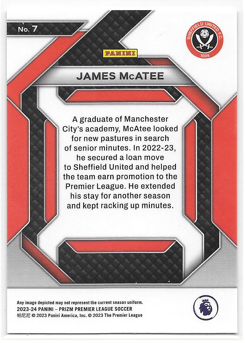 James McAtee (Sheffield United) Emergent Panini Prizm Premier League 23-24