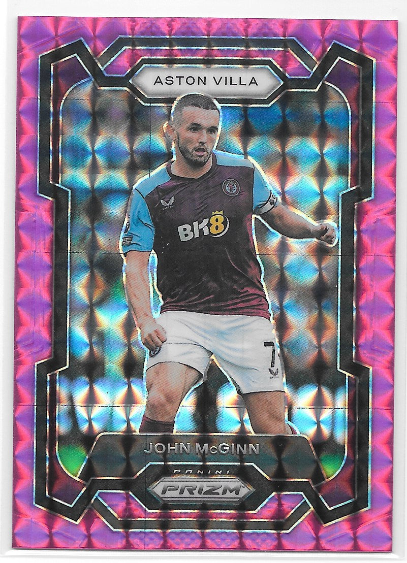 John McGinn (Aston Villa) Pink Mosaic Panini Prizm Premier League 23-24