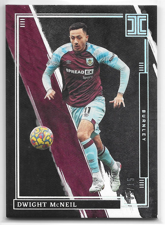 Dwight McNeil (Burnley) Silver /15 Panini Impeccable Premier League 21-22