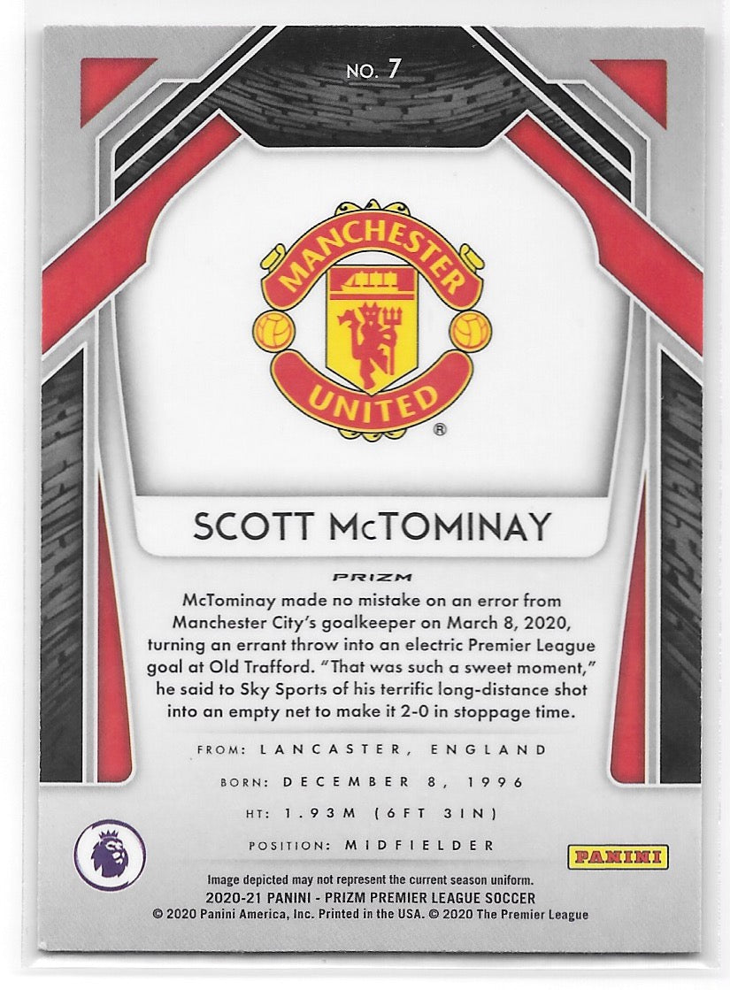 Scott McTominay (Manchester United) Red Ice Panini Prizm Premier League 20-21