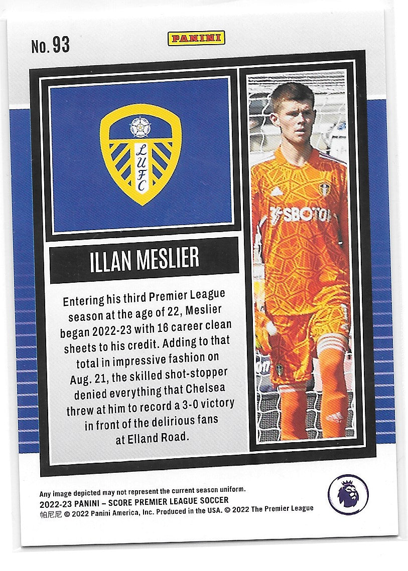 Illan Meslier (Leeds United) Blue Laser /60 Panini Score Premier League 22-23