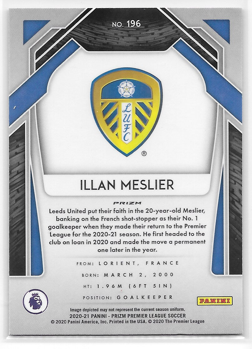 Illan Meslier (Leeds United) Pink Ice RC Panini Prizm Premier League 20-21