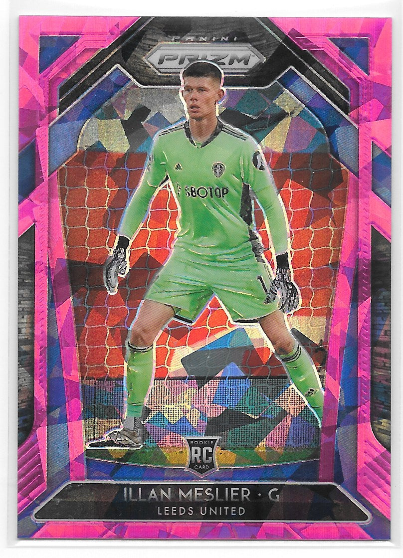 Illan Meslier (Leeds United) Pink Ice RC Panini Prizm Premier League 20-21