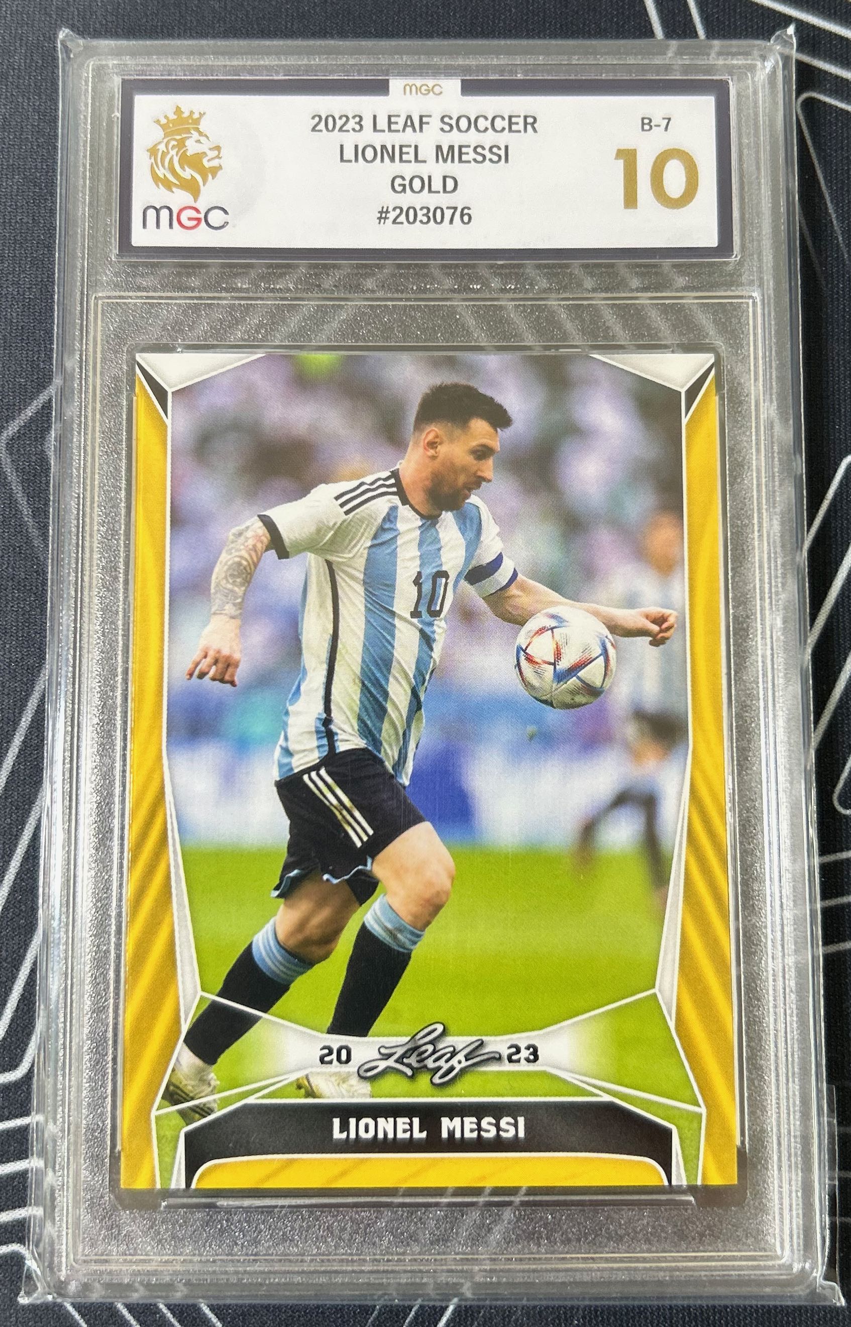 2023 Leaf Legends Edition Lionel Messi #LE-02 Soccer Trading Card - MLS