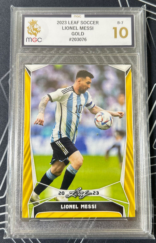 Lionel Messi (Argentina) Gold Leaf Soccer 2023 MGC 10