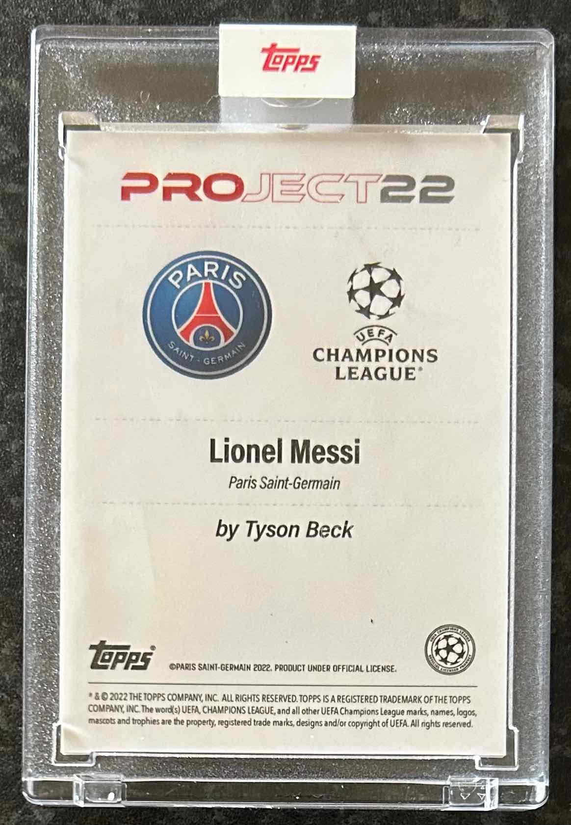 Lionel Messi (PSG) x Tyson Beck Topps Project 2022