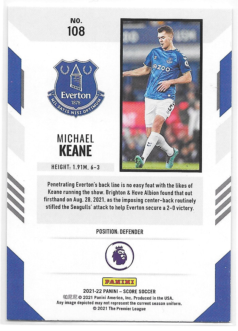 Michael Keane (Everton) Red Laser Panini Score Premier League 21-22