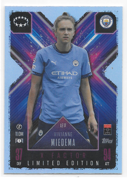 Vivianne Miedema (Manchester City) X Factor Limited Edition Topps Match Attax Extra 24-25