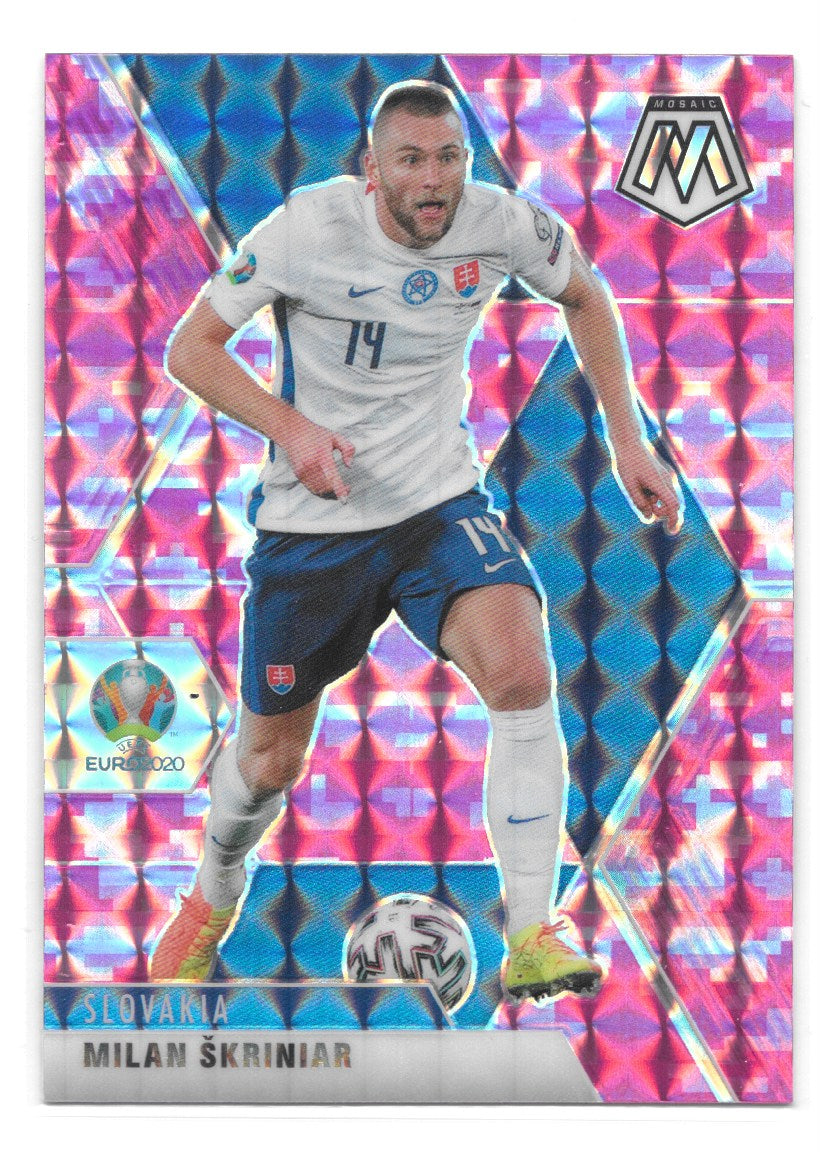 Milan Skriniar (Slovakia) Camo Pink Panini Mosaic UEFA Euro 2020