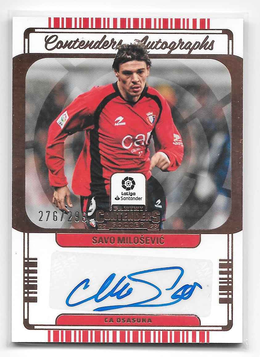 Savo Milosevic (CA Osasuna) Contenders Autographs /299 Panini Chronicles La Liga 22-23