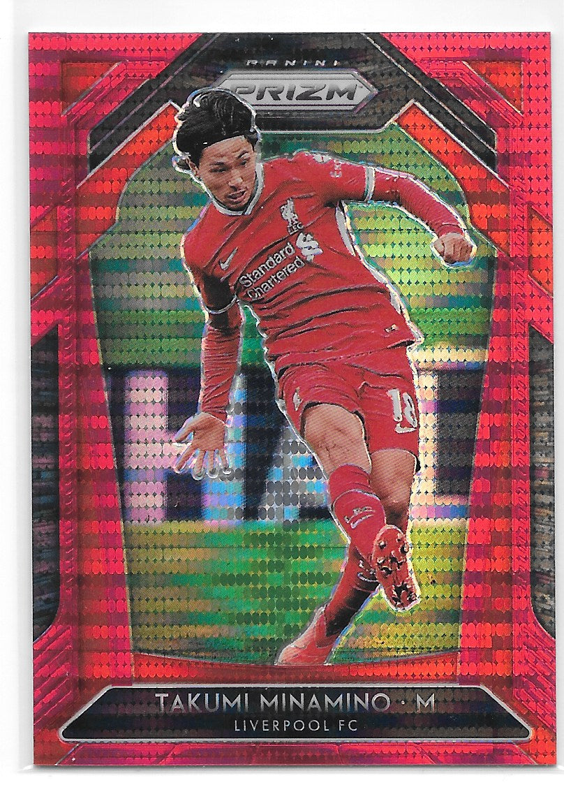 Takumi Minamino (Liverpool FC) Red Pulsar Panini Prizm Premier League 20-21