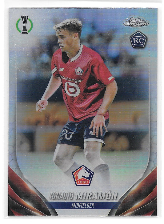 Ignacio Miramon (Lille) Refractor RC Topps Chrome UEFA Club Competitions 23-24