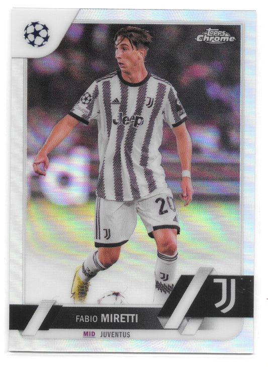 Fabio Miretti (Juventus) Refractor Topps Chrome UEFA Club Competitions 22-23