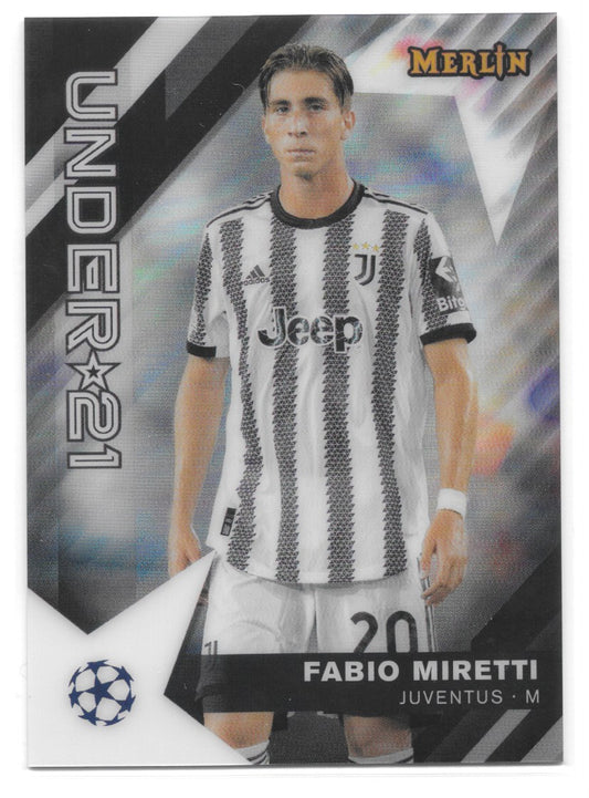 Fabio Miretti (Juventus) Under 21 Stars Topps Merlin Chrome UCC 22-23