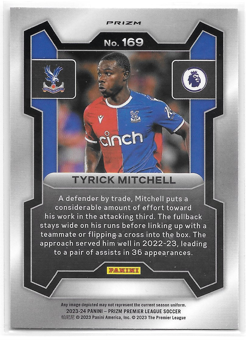 Tyrick Mitchell (Crystal Palace) Hyper Panini Prizm Premier League 23-24