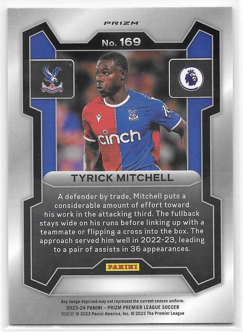 Tyrick Mitchell (Crystal Palace) Pink Mosaic Panini Prizm Premier League 23-24