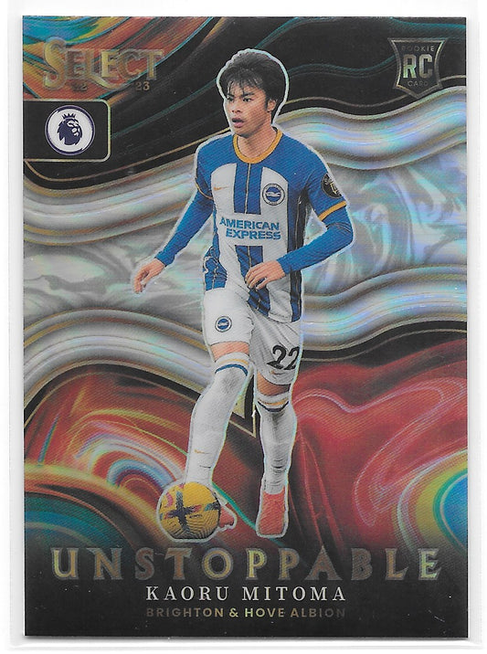 Kaoru Mitoma (Brighton & Hove Albion) Unstoppable RC Panini Select Premier League 22-23