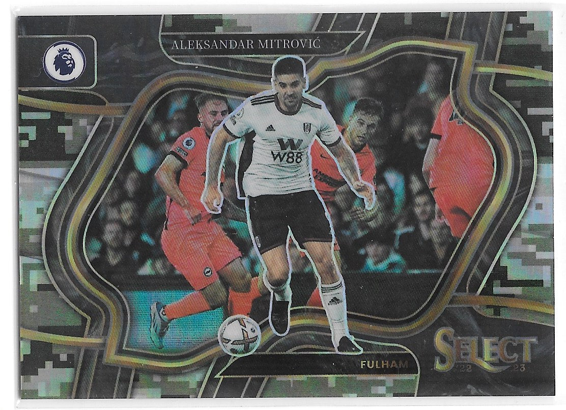 Aleksandar Mitrovic (Fulham) Field Level Camo /199 Panini Select Premier League 22-23