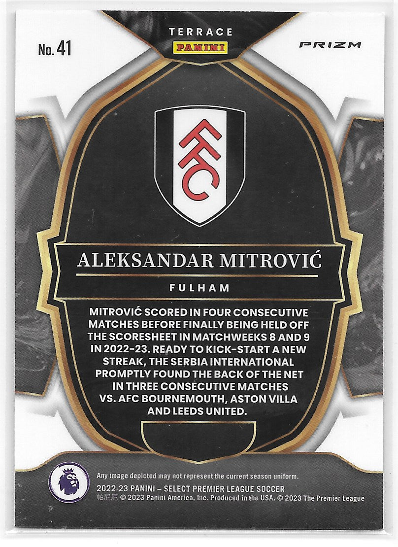 Aleksandar Mitrovic (Fulham FC) Terrace Pink Ice Panini Select Premier League 22-23