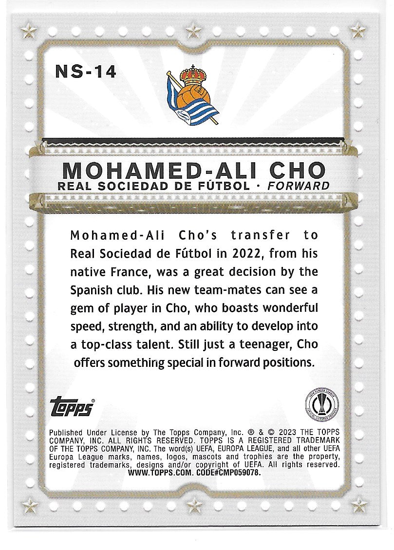 Mohamed-Ali Cho (Real Sociedad) Now Starring RC Topps UCC Flagship 22-23