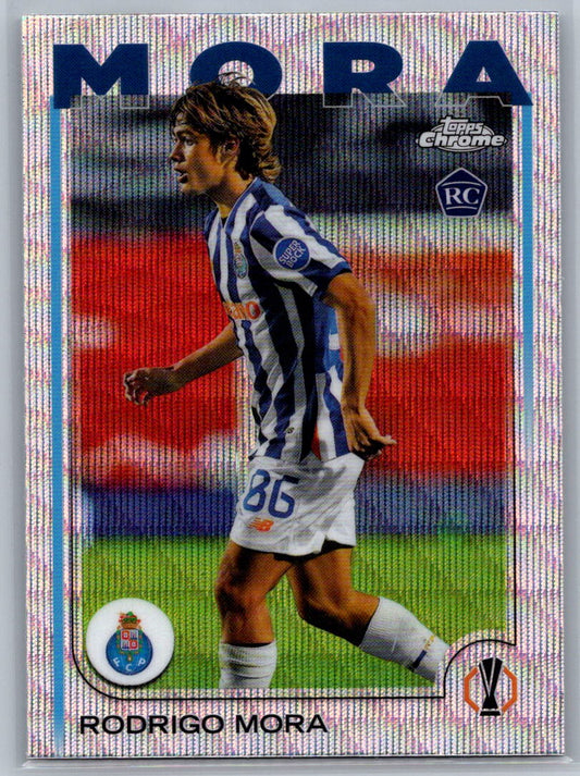Rodrigo Mora (FC Porto) Wave Refractor RC Topps Chrome UCC 24-25