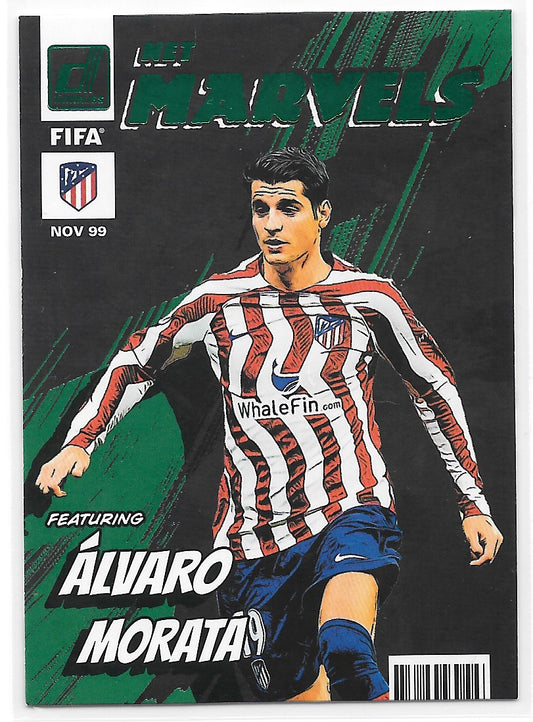 Alvaro Morata (Atletico de Madrid) Net Marvels Green Panini Donruss FIFA 22-23