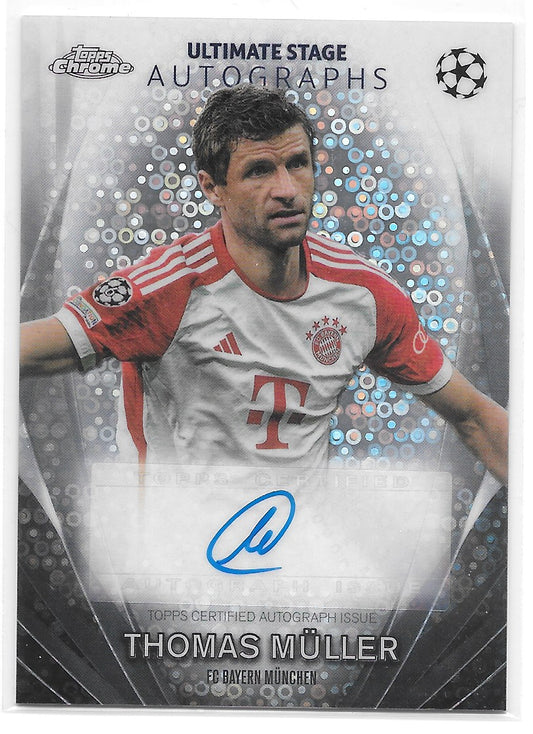 Thomas Muller (FC Bayern Munchen) Ultimate Stage Chrome Auto Topps UCC Flagship 23-24
