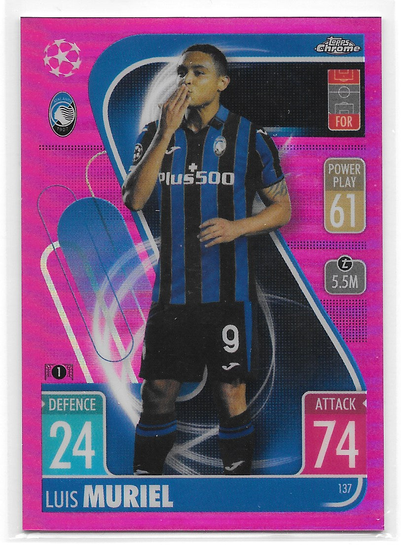 Luis Muriel (Atalanta) Pink Refractor /199 Topps Chrome Match Attax UEFA 21-22