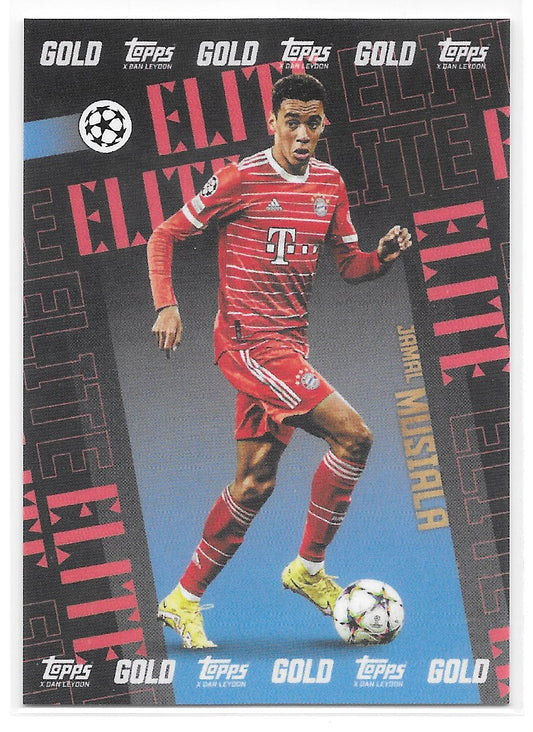 Jamal Musiala (FC Bayern Munchen) Elite Topps Gold x Dan Leydon UEFA 22-23