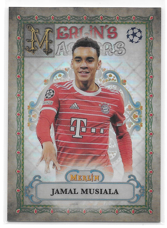 Jamal Musiala (FC Bayern Munchen) Merlin’s Masters Topps Merlin Chrome UCC 22-23